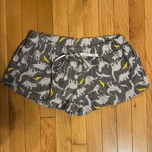 Dinosaur print pyjama booty shorts